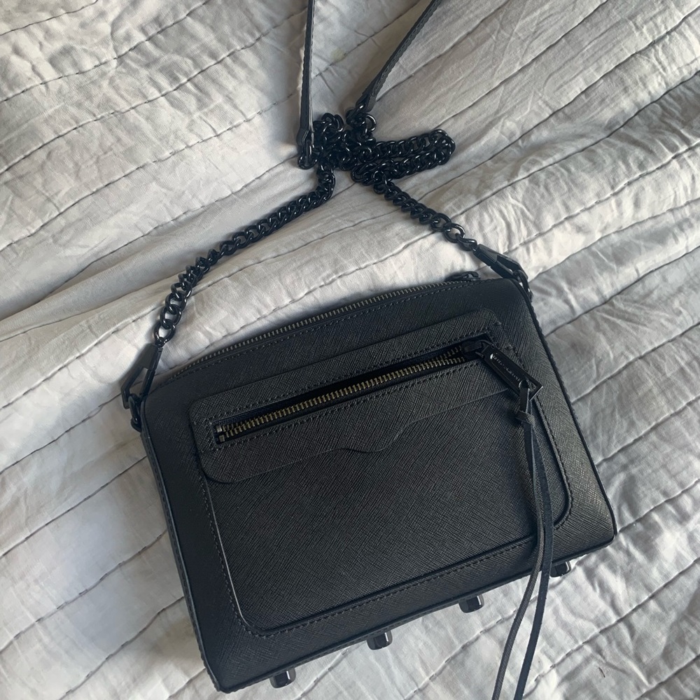 Rebecca minkoff all black crossbody purse
